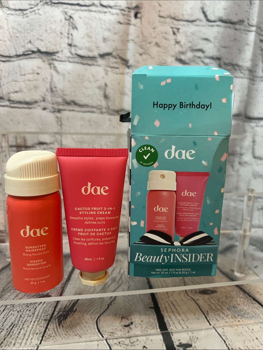dae Cactus Fruit 3-in-1 Styling Cream & Sunsetter Hairspray Set Sephora collab!